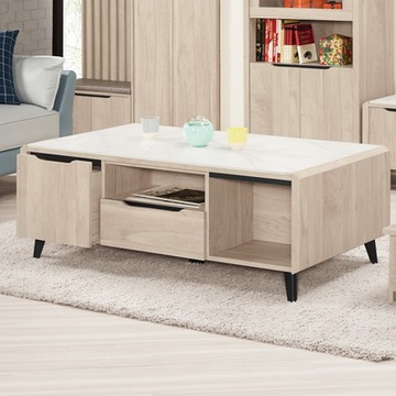 Boden-波恩4.3尺岩板大茶几-附小椅凳二入-130x70x48cm