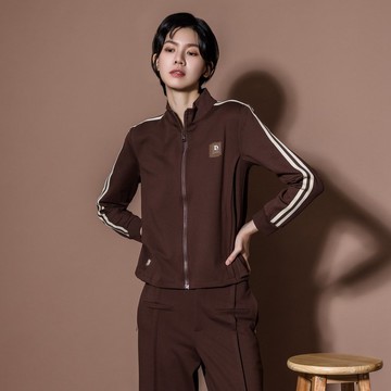 【MEDUSA】棕色小立領休閒運動外套(M-XL) | 女長袖外套 女夾克