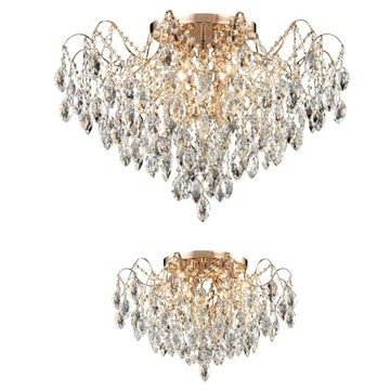 電鍍金水晶造型吸頂燈  H04-48-0181、0182