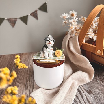 【客製全身寵物】月落屋 寵物紀念罐 骨灰罐 S號【小型犬適用】