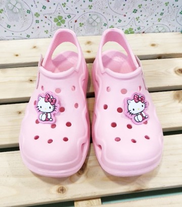【震撼精品百貨】Hello Kitty 凱蒂貓~台灣製Hello kitty正版兒童布希鞋-粉(15~20號)#18188