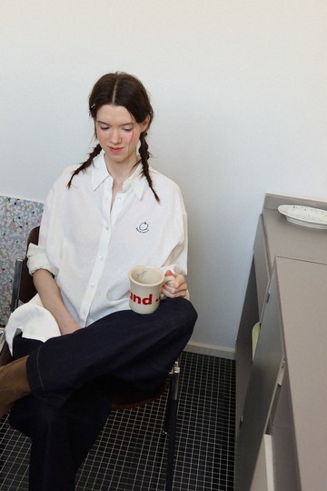 Happiness 透氣鬆弛感亞麻防曬襯衫