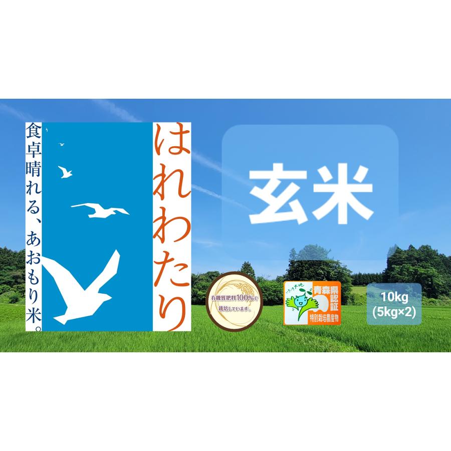 玄米　はれわたり　特別栽培米　10kg(5kg×2)　農家直送　令和5年度産