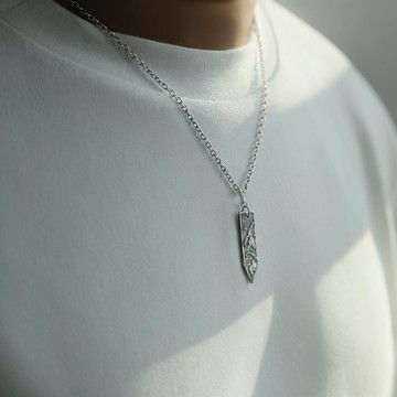 復古黑銀【STORY 故事】999純銀/項鍊吊墜/銀黏土