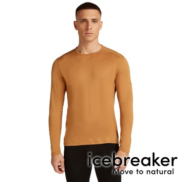 【icebreaker】男Tech羊毛圓領長袖上衣-BF260『土棕』104371 戶外 露營 登山 健行 休閒 時尚 羊毛 長袖 上衣