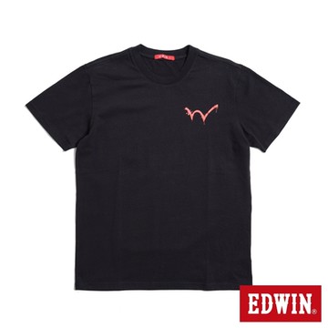 EDWIN 男裝 人氣復刻款 BASIC LOGO短袖T恤-黑色