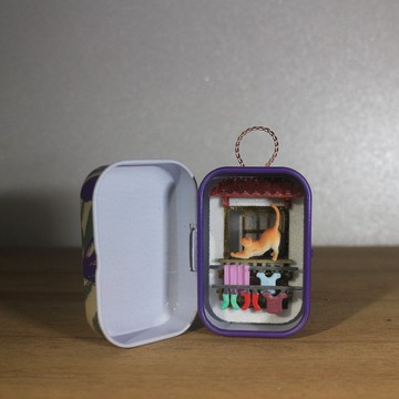 療癒系掛飾擺飾 - 窗臺上的貓