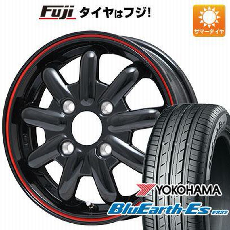 ワタナベのホイール 155/55R14 ブラックホイールセット 4本