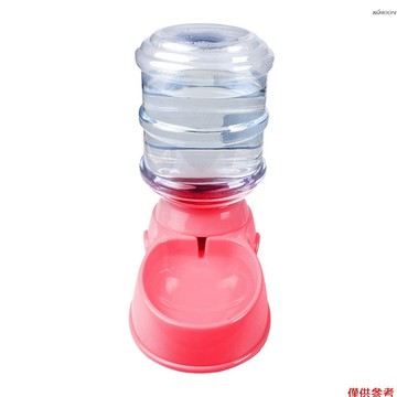寵物狗狗貓咪自動飲水器 貓狗食盆水碗重力飲水盆3.8L 粉色 2#