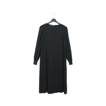 Back to Green-復古長袖洋裝 領口簍空花紋g-06//vintage dress