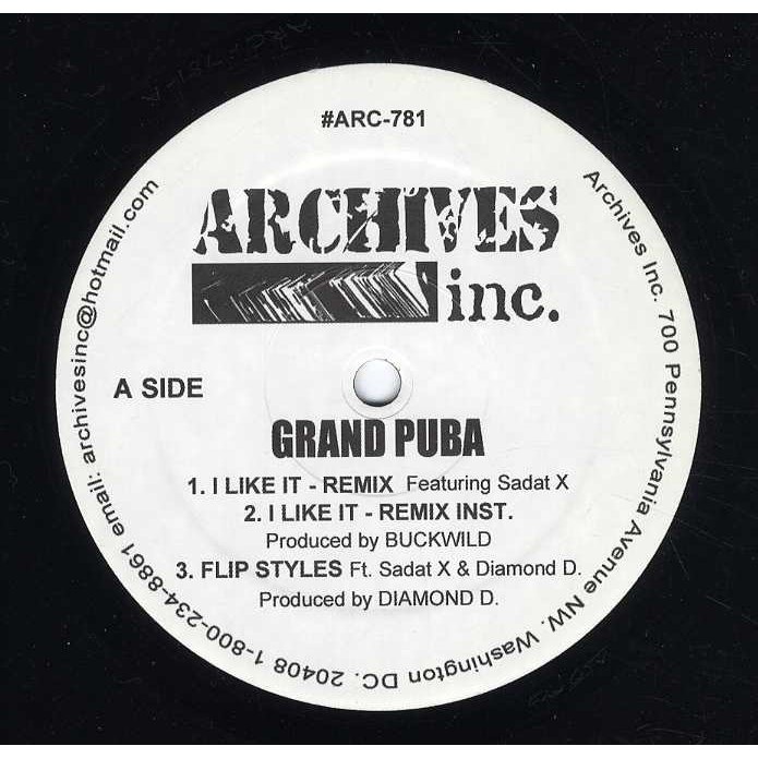 GRAND PUBA feat Sadat X I LIKE IT-REMIX (WHITE) 12" US 2001年リリース