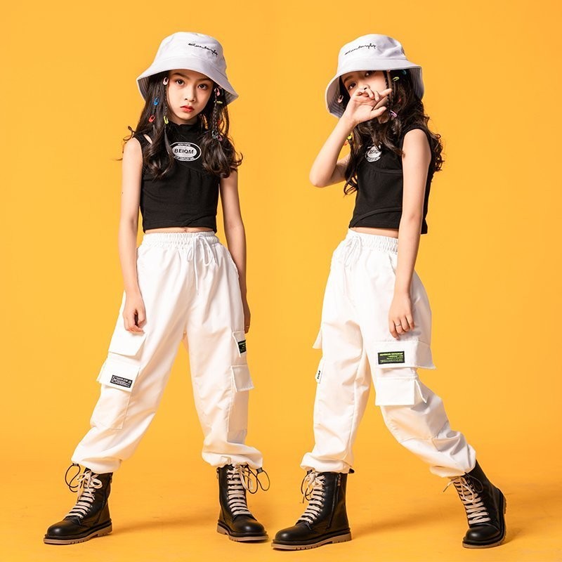 キッズダンス衣装 ヒップホップ 韓国子供 ダンス 子供 HIPHOP 2点セット 女の子 ジャズダンス 体操服 練習着 応援団 通販  LINEポイント最大GET | LINEショッピング