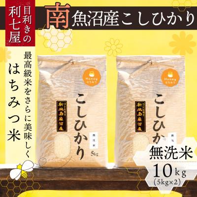 ふるさと納税 南魚沼市 南魚沼産コシヒカリ『はちみつ米』無洗米5kg×2袋