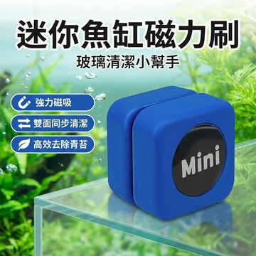 【台灣現貨】 迷你魚缸磁力刷 魚缸磁力刷 強吸力型除藻器 魚缸玻璃清潔工具 魚缸刷 清洗玻璃刷