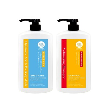 DR.JOU玻尿酸B5沐浴露 養護蓬鬆洗髮精1000ml (各1瓶)