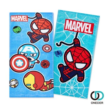MARVEL 蜘蛛人 鋼鐵人童巾 純棉毛巾 吸水毛巾 ML-DB007 ML-DB010【ONEDER 旺達棉品】