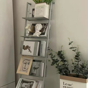 雜誌架 落地置物架 ins中古落地多層報刊置物架工作室拍攝陳列展示雜志收納落地書架【CM24352】