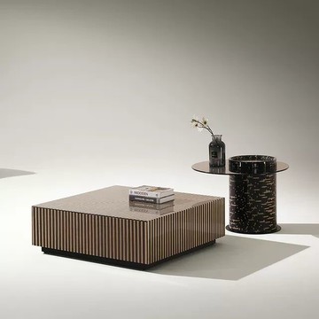 法式斑馬茶幾現代極簡家用客廳小戶型輕奢設計師烤漆邊幾組合284LPS 快速寄出