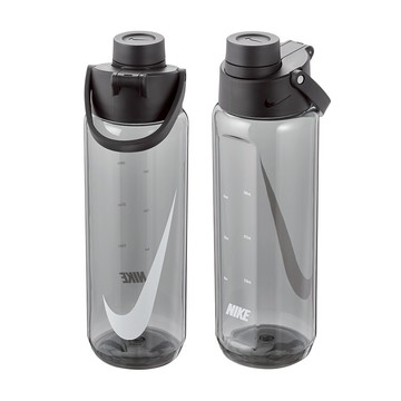NIKE TR RECHARGE 大口徑水壺 24OZ/709ML 運動水壺 隨身杯 水瓶 可機洗 防漏 耐熱 透明黑
