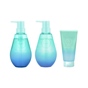 【hiritu】沁透光修護系列 洗髮精 410ml＋潤髮乳 410ml＋頭皮身體雙效磨砂膏 230g
