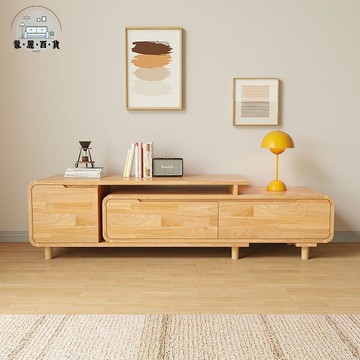工廠現貨 可開發票 電視櫃 儲物櫃 實木電視櫃小戶型現代簡約家用落地櫃茶幾組合收納櫃壹體儲物北歐全館折扣 售後保障 可開發票 年底鉅惠 5m118