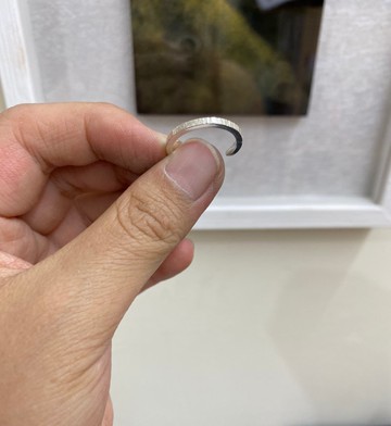 純銀質感紋理開放式戒指