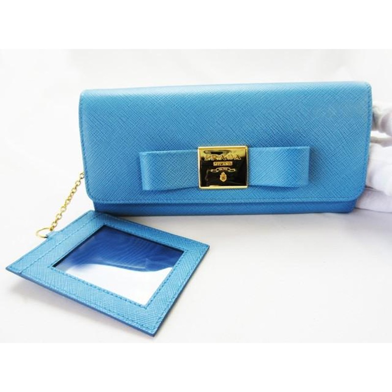 PRADA パスケース リボン 青 PRADA パスケース リボン 青 【公式通販】