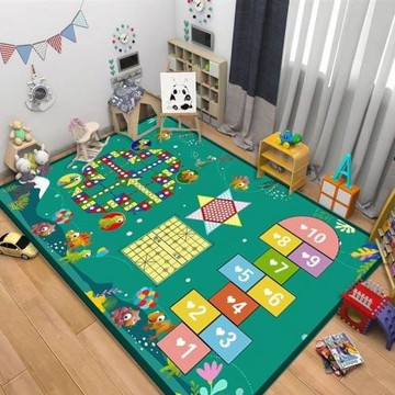 跳房子地墊兒童小豬佩奇臥室非爬爬墊飛行棋游戲客廳現代家用打理