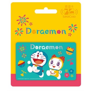 【悠遊卡】哆啦A夢日式和風Supercard悠遊卡-哆啦A夢&哆啦美-受託代銷