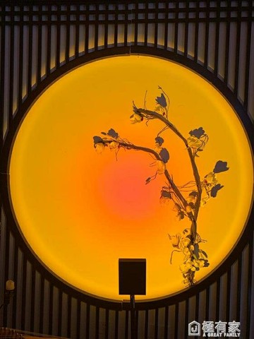 夕陽落日燈網紅拍照背景落地台燈創意床頭燈氣氛氛圍燈打光補光燈