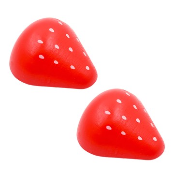 WOODY PUDDY 草莓 隱藏式磁鐵設計 安全 仿真切割感 好抓握的大小  2個