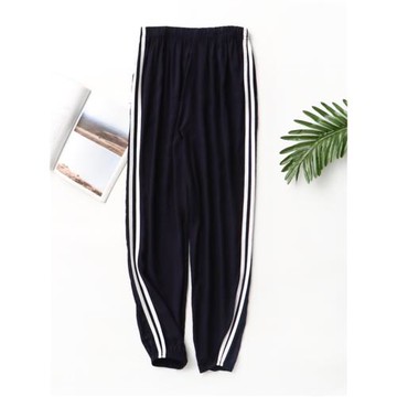 人造棉綢長褲加肥加大碼爸爸外穿休閑薄款男士綿綢燈籠褲家居褲子