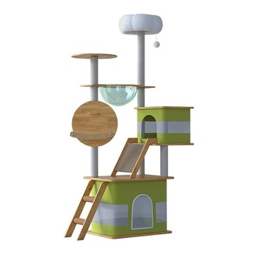 Horla 賀啦 雙綠屋帶梯貓跳台  155 x 55 x 40cm  Y22  1個