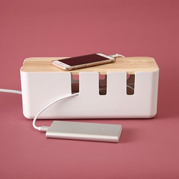 大容量充電器排插電源插線板插座收納盒電線整理線集線收線盒神器