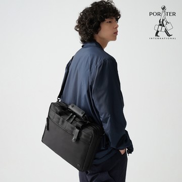 PORTER INTERNATIONAL - 自信經典NEW HEAT公事包 - 全黑