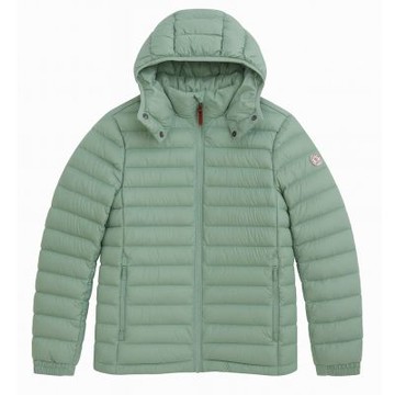 【WILDLAND荒野】女700FP可拆帽輕暖羽絨外套218雲杉綠