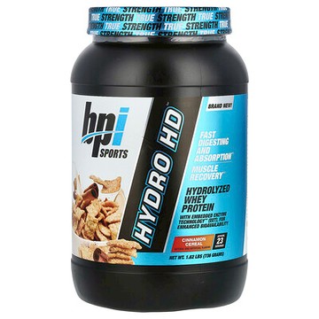 BPI Sports, Hydro HD™，水解乳清蛋白，肉桂谷類食物，1.62 磅（736 克）