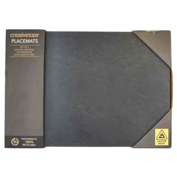 creativeTops 磐石餐盤 2件組 耐熱90度C  29.5cm  黑色  1組