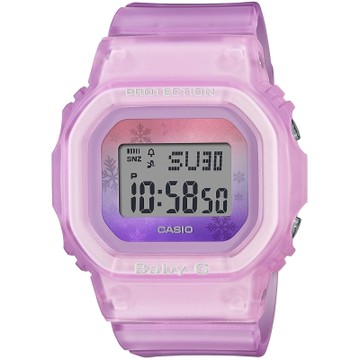 CASIO 卡西歐 Baby-G 冬季極光手錶 雙12購物節 送禮首選-粉色 BGD-560WL-4
