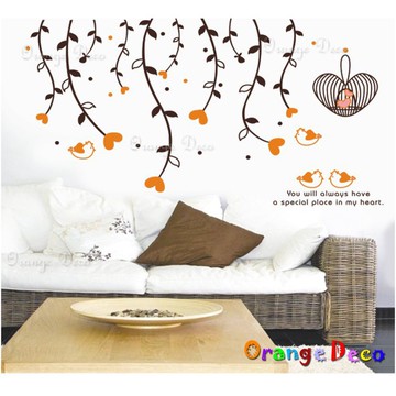 【橘果設計】愛心鳥籠 壁貼 牆貼 壁紙 DIY組合裝飾佈置