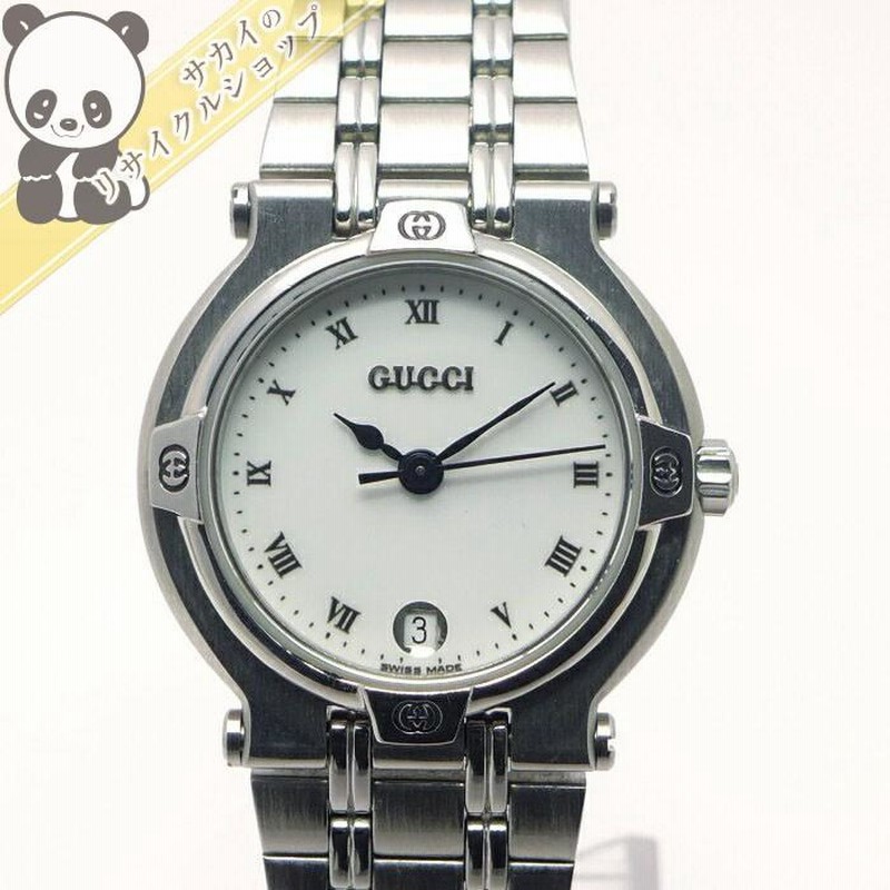 GUCCI 9100L レディース時計 中古】 グッチ レディース腕時計 クォーツ ステンレス 白文字盤