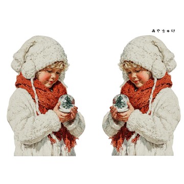 【11月新品2】08-108-0117 人物貼紙 聖誕復古風