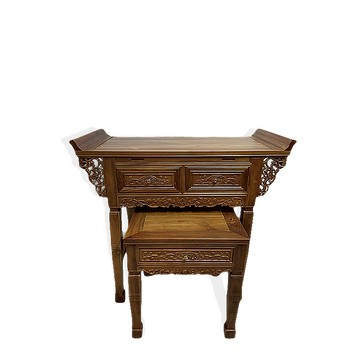 柚木神明桌四尺二 興雲網購旗艦店 神明桌 神桌  上下桌 風水桌 網桌 擺件 財位桌 擺飾桌 風水 藝品桌 擺件 翹頭