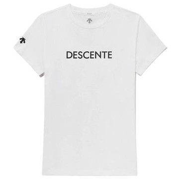 Descente 迪桑特 短袖上衣 男裝 女裝 快乾 防曬 白【運動世界】SQ323UTS73-WHT0
