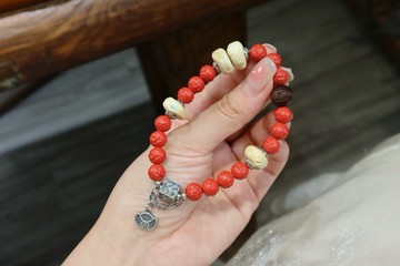 天然高品質紅砂硃砂手鏈 雙面雕刻財富一生 本命年必備 招財闢邪