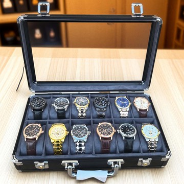 公司貨 超低價 免運 高檔手表盒樣品專用正品透明首飾展示箱鐘表鋁合金樣板收納 快速發貨