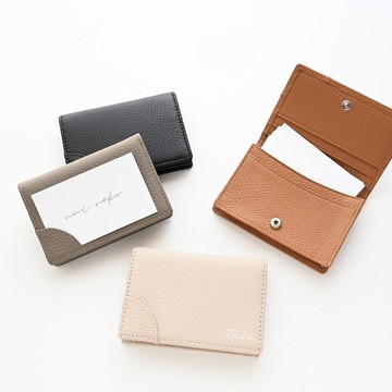 名片夾 附固定夾層 【 真皮 質感 雷射刻字 】 卡片夾 名片收納 大容量 名片盒 文字刻印 HR44U