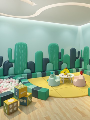 幼兒園兒童房早教中心墻面裝飾柱子防撞墻貼軟包防磕碰文化背景墻