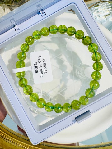 天然財富之光橄欖石7mm16.97g水晶招貴人正向思考增進人際關係