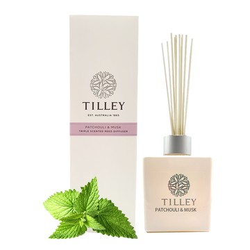 Tilley百年特莉廣霍香&麝香香氛擴香水竹禮盒150ml